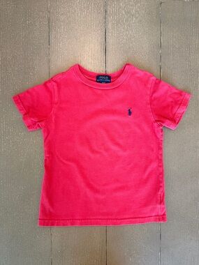 Polo Ralph Lauren Boys’ Short-Sleeve Red Cotton Polo T-Shirt • Size 4T/4 (XS)